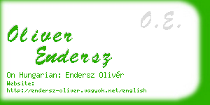 oliver endersz business card