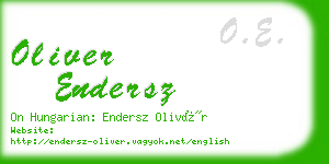 oliver endersz business card